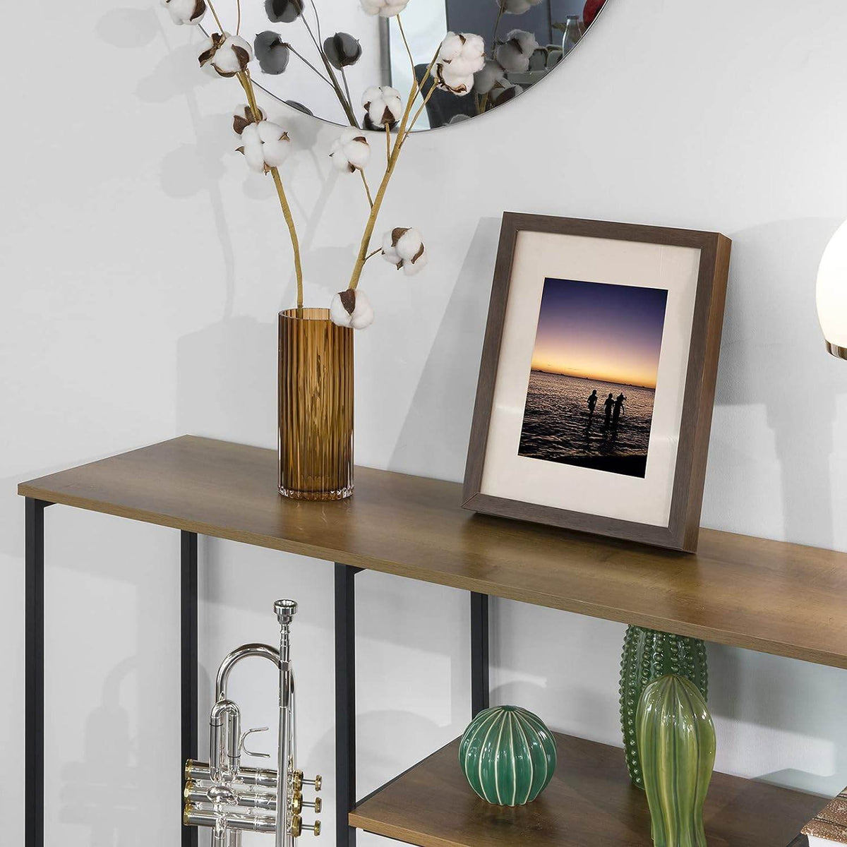 Konsolentisch mit 3 Ablagen | Flurtisch | Sideboard Metall | FSB35-PF - Palo24