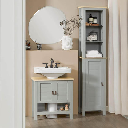Bad Hochschrank | Badschrank | Badregal | Badezimmerschrank | BZR68-HG - Palo24