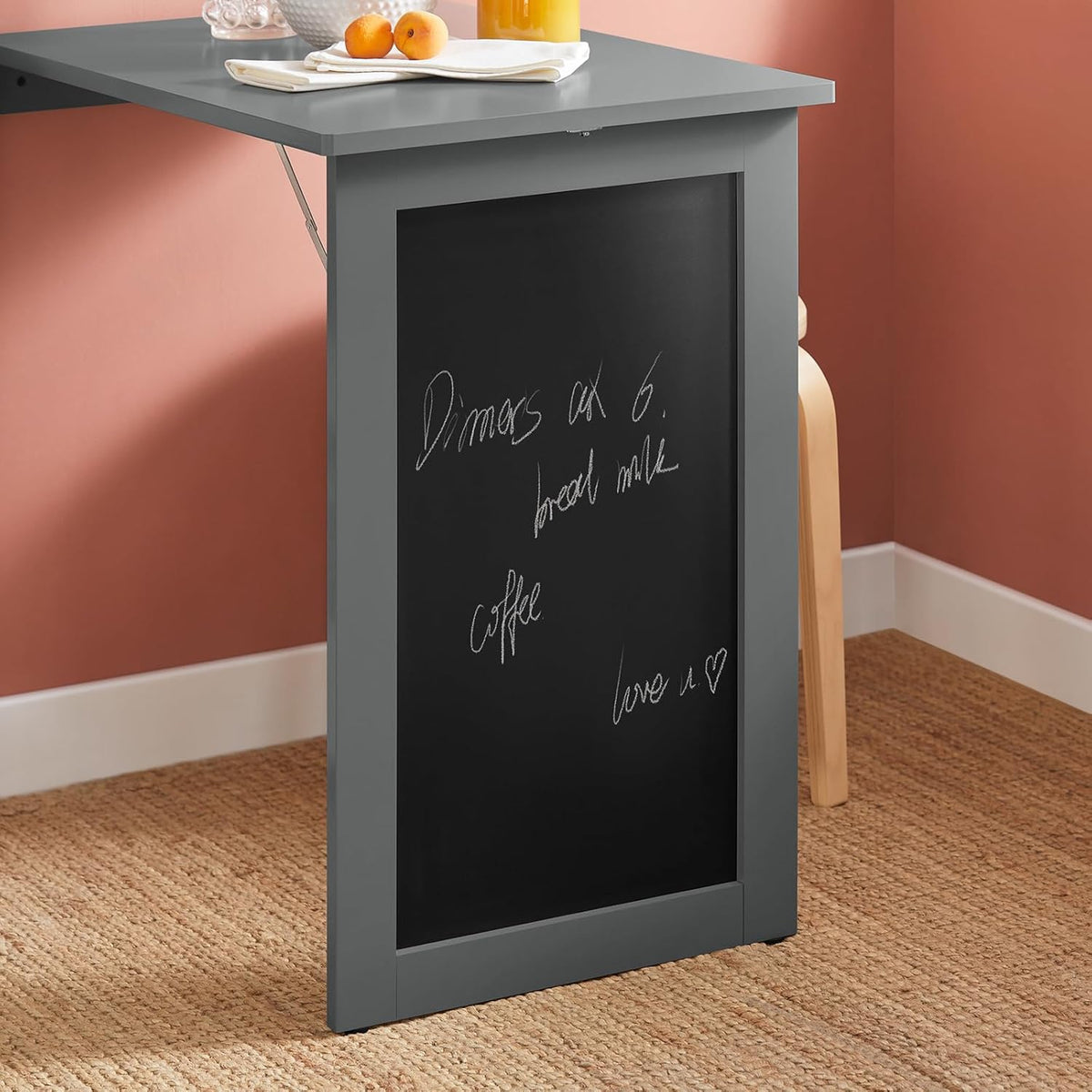 Wandtisch mit Tafel | Klapptisch | Esstisch | Memoboard | Hellgrau | FWT20-HG - Palo24