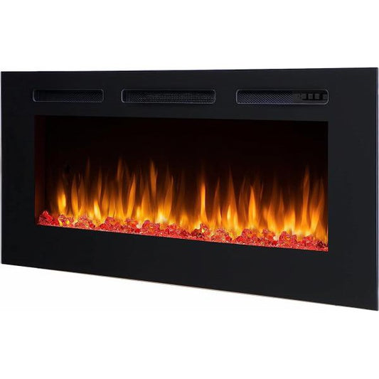 BALDERIA Fiamma 48" Elektrischer Einbaukamin LED 3D-Flammeneffekt 2000W - Palo24