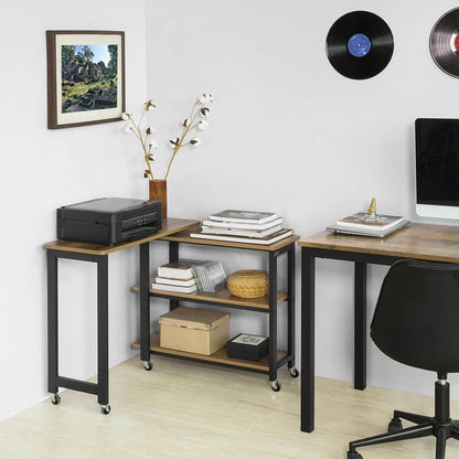 L-förmiger Beistelltisch | Couchtisch | Eckschreibtisch Industrie-Design | FWT83-PF - Palo24