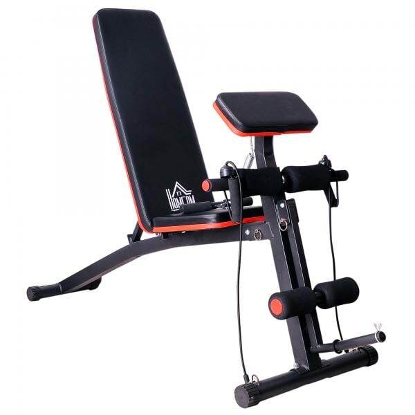 Multifunktion Hantelbank Trainingsbank Schwarz-Rot - Palo24