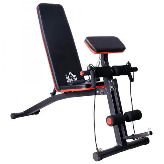 Multifunktion Hantelbank Trainingsbank Schwarz-Rot - Palo24