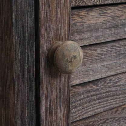 Badezimmerset Hochschrank Wandspiegel ~ shabby braun - Palo24