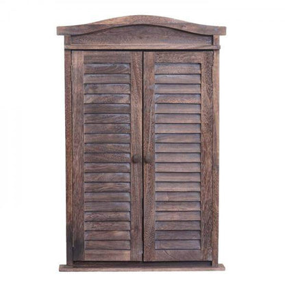 Badezimmerset Hochschrank Wandspiegel ~ shabby braun - Palo24