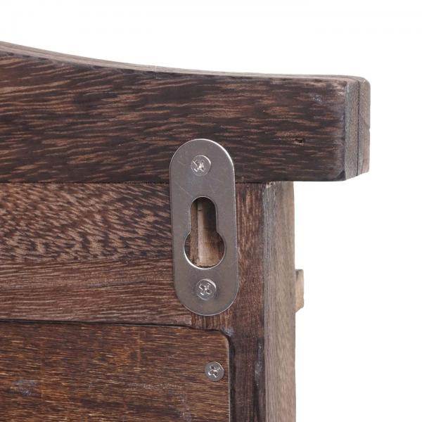 Badezimmerset Hochschrank Wandspiegel ~ shabby braun - Palo24