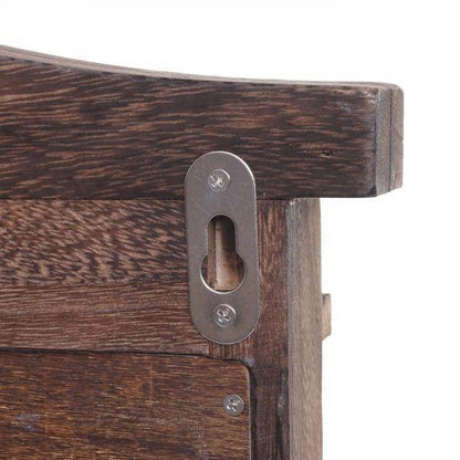 Badezimmerset Hochschrank Wandspiegel ~ shabby braun - Palo24