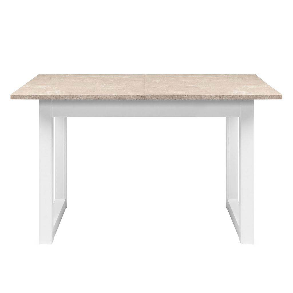 Esstisch ausziehbar 120x80 cm Sandstein Weiss - Palo24