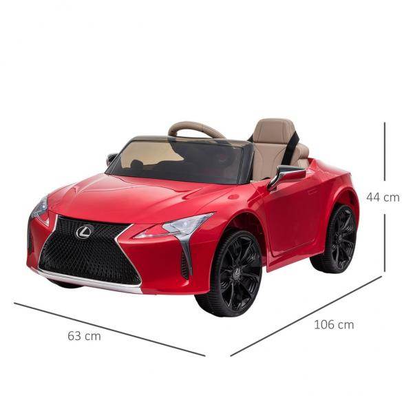 Kinderauto von Lexus Kinderfahrzeug für 3-6 Jahre Elektroauto mit MP3 Musik Rot - Palo24