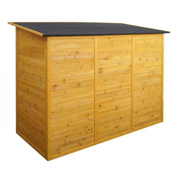 1er-Fahrradgarage HWC-H60, Fahrradbox Gerätehaus, abschließbar 152x184x98cm ~ braun - Palo24