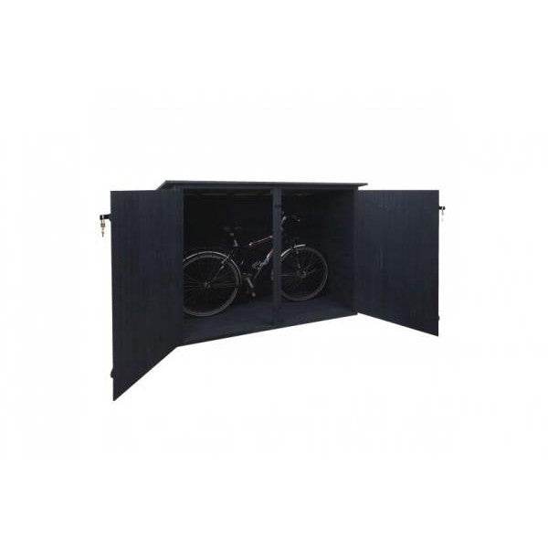 1er-Fahrradgarage HWC-H60, Fahrradbox Gerätehaus, abschließbar 152x184x98cm ~ anthrazit - Palo24