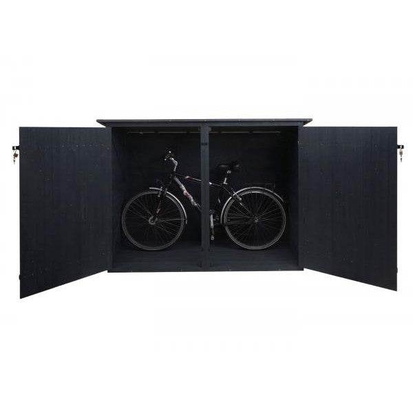 1er-Fahrradgarage HWC-H60, Fahrradbox Gerätehaus, abschließbar 152x184x98cm ~ anthrazit - Palo24