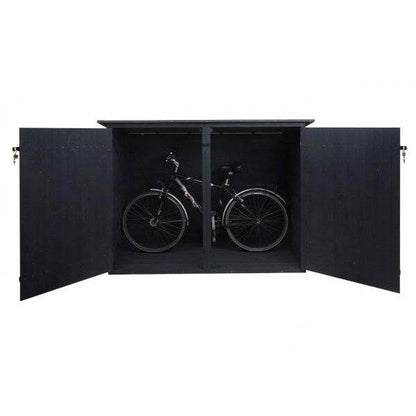 1er-Fahrradgarage HWC-H60, Fahrradbox Gerätehaus, abschließbar 152x184x98cm ~ anthrazit - Palo24