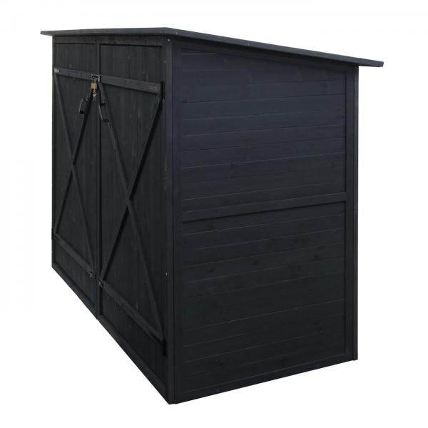 1er-Fahrradgarage HWC-H60, Fahrradbox Gerätehaus, abschließbar 152x184x98cm ~ anthrazit - Palo24