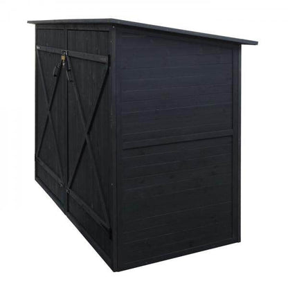 1er-Fahrradgarage HWC-H60, Fahrradbox Gerätehaus, abschließbar 152x184x98cm ~ anthrazit - Palo24