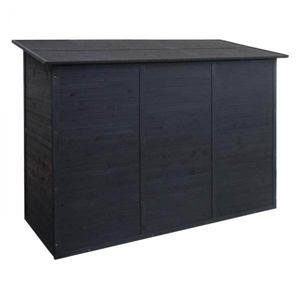 1er-Fahrradgarage HWC-H60, Fahrradbox Gerätehaus, abschließbar 152x184x98cm ~ anthrazit - Palo24