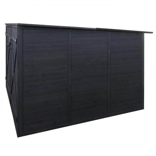 2er-Fahrradgarage HWC-H60, Fahrradbox Gerätehaus, abschließbar 151x200x200cm ~ anthrazit - Palo24