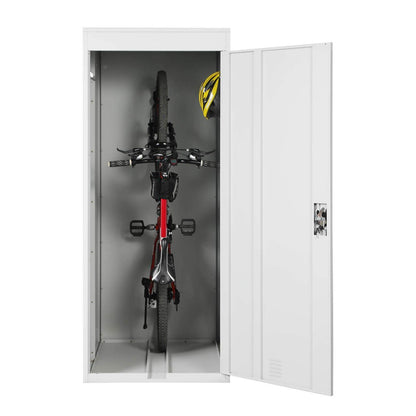 Fahrradgarage Fahrradrbox Metall ~ hellgrau - Palo24
