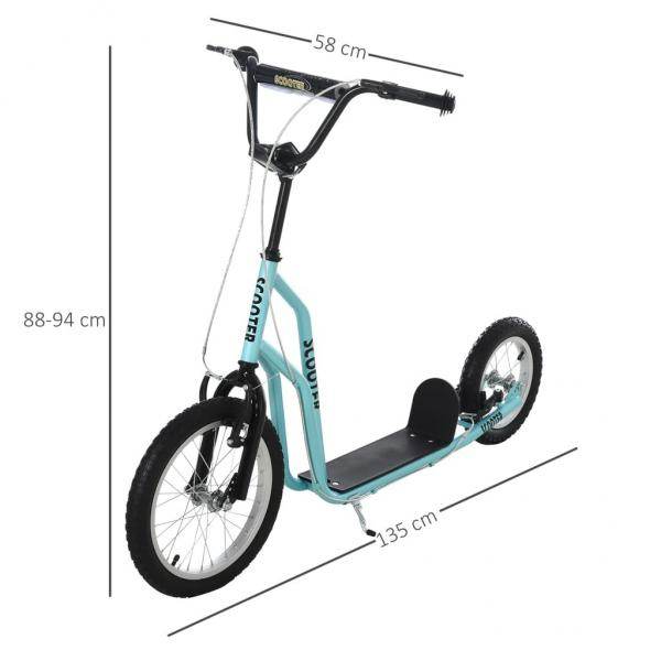 Tretroller Scooter Cityroller Kinder Mädchenroller verstellbar Aluminium Blau - Palo24