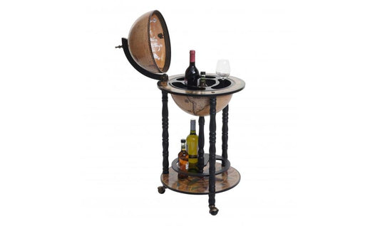 Globusbar Minibar Hausbar Weinregal, Weltkugel Ø 33cm rollbar