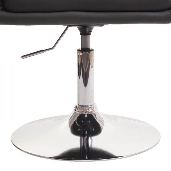 Esszimmerstuhl HWC-F19, Küchenstuhl Stuhl Drehstuhl Loungesessel, drehbar höhenverstellbar ~ Kunstleder grau - Palo24