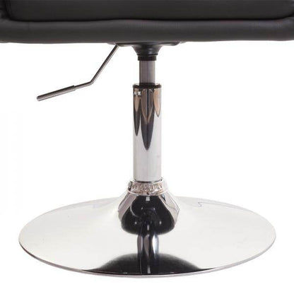 Esszimmerstuhl HWC-F19, Küchenstuhl Stuhl Drehstuhl Loungesessel, drehbar höhenverstellbar ~ Kunstleder grau - Palo24
