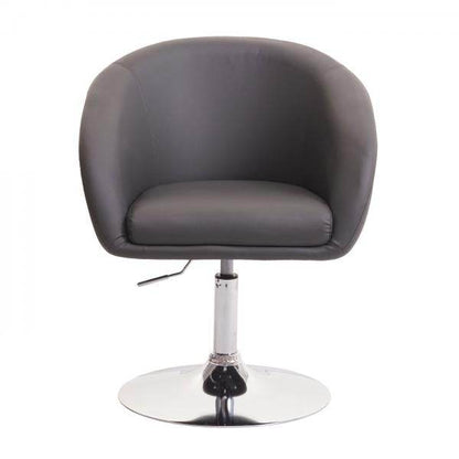 Esszimmerstuhl HWC-F19, Küchenstuhl Stuhl Drehstuhl Loungesessel, drehbar höhenverstellbar ~ Kunstleder grau - Palo24
