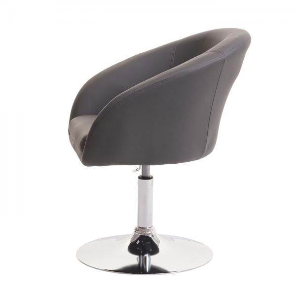Esszimmerstuhl HWC-F19, Küchenstuhl Stuhl Drehstuhl Loungesessel, drehbar höhenverstellbar ~ Kunstleder grau - Palo24
