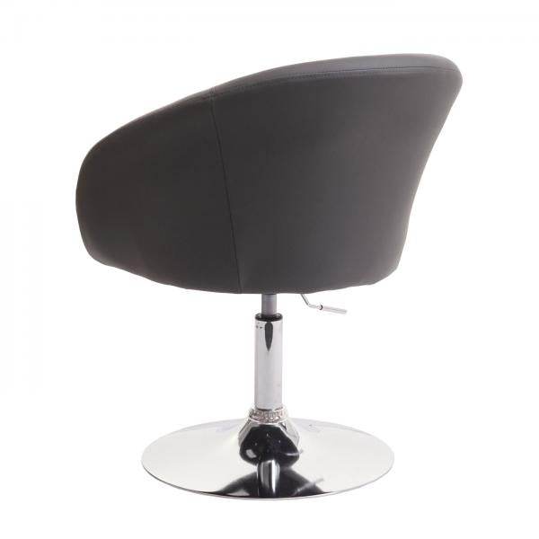 Esszimmerstuhl HWC-F19, Küchenstuhl Stuhl Drehstuhl Loungesessel, drehbar höhenverstellbar ~ Kunstleder grau - Palo24