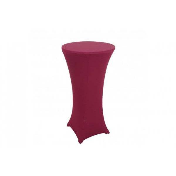 Stehtischhusse HWC-J30, Tischhusse Husse Bezug Stretch Ø 60cm ~ bordeaux-rot - Palo24
