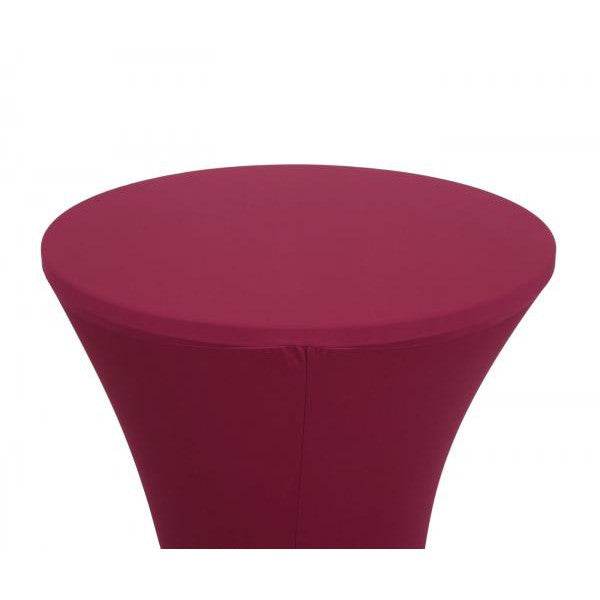 Stehtischhusse HWC-J30, Tischhusse Husse Bezug Stretch Ø 60cm ~ bordeaux-rot - Palo24
