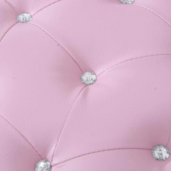 Kindersessel Kindersofa Mädchen Softsofa Kristallknöpfen Hocker Rosa - Palo24