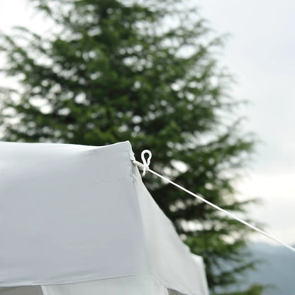 Outsunny® Padiglione pieghevole 3x3m Padiglione Tenda pieghevole Tenda per feste Tenda da giardino Popup Bianco