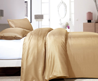 Bettbezug Satin Point Taupe 140 x 220 cm - Palo24