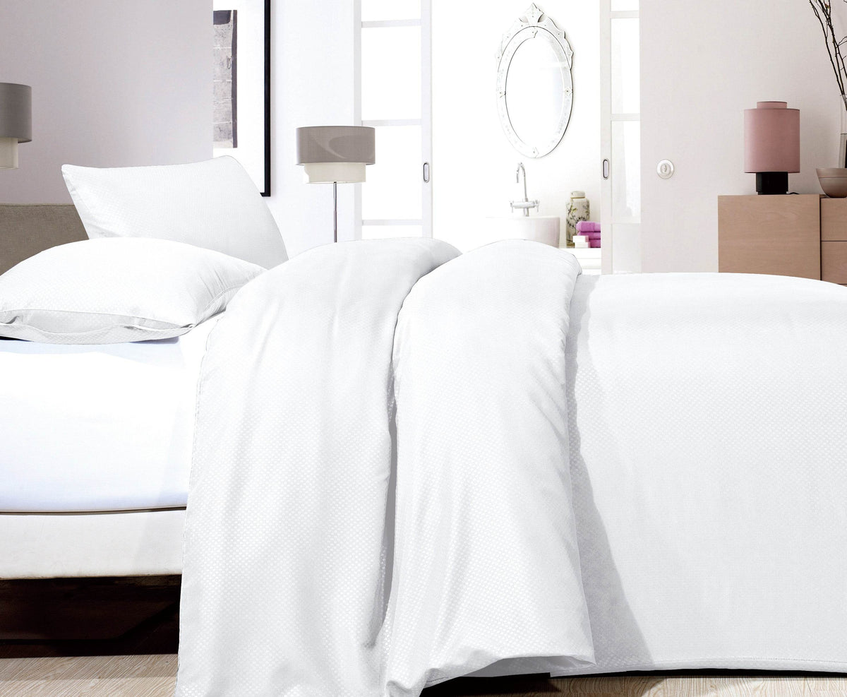 Bettbezug Satin Point Weiss 140 x 220 cm - Palo24