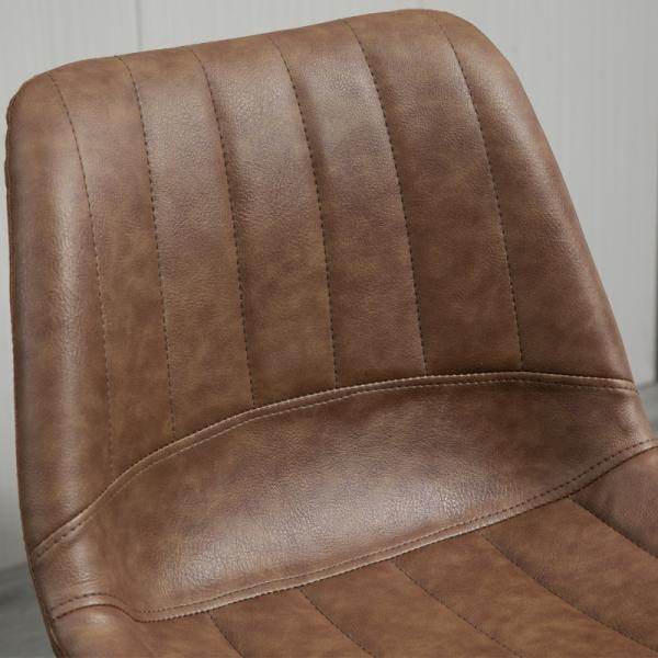Barhocker 2er-Set im Retrodesign höhenverstellbar Braun - Palo24