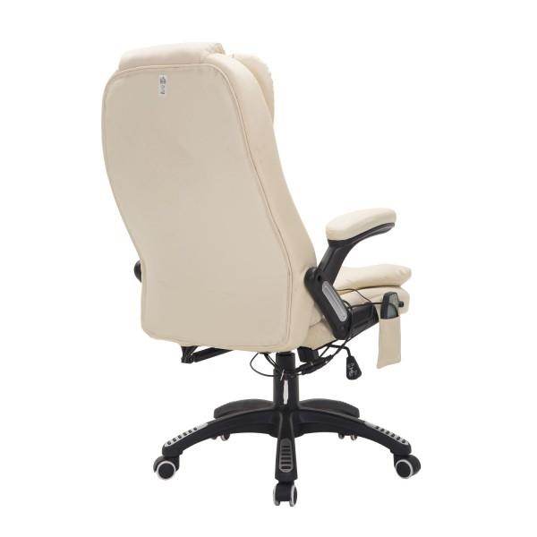 Bürosessel Massage und Wärmefunktion Gaming Stuhl Creme - Palo24