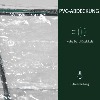 Foliegewächshaus mit Fenster PVC Treibhaus Tomatenhaus Frühbeet 120 x 60 x 60 cm Transparent - Palo24