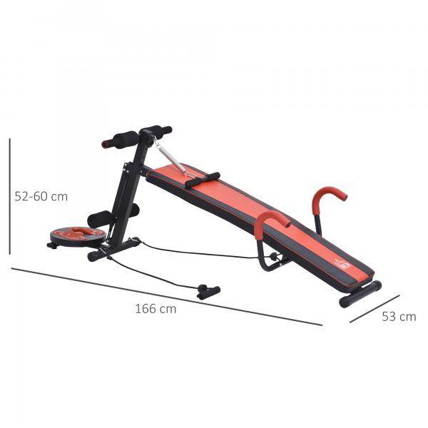 Sit Up Bank Bauchtrainer Trainingsbank Fitnessbank Verstellbar - Palo24