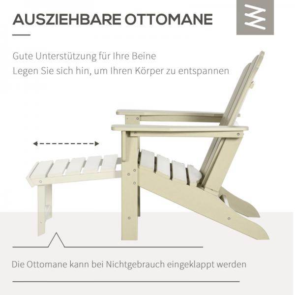 Liegestuhl-Set mit Fußhocker und Beistelltisch, klappbar Braun - Palo24