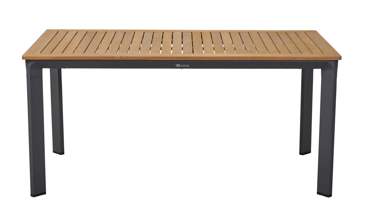 Gartentisch 200x100cm anthrazit/Teak - Palo24