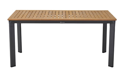 Gartentisch 200x100cm anthrazit/Teak - Palo24