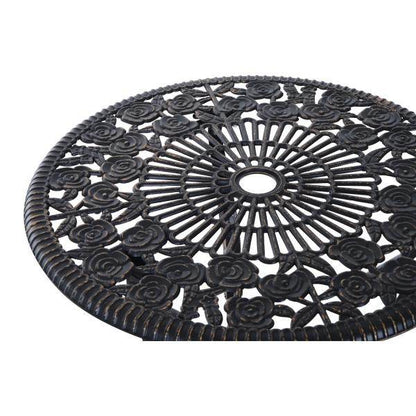 Gartenmöbel 3 tlg. Gartenset Sitzgruppe Tisch Stuhl Metall Bronze - Palo24