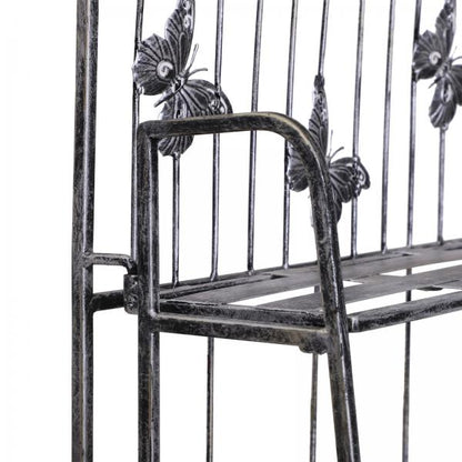 Pflanzregal Blumenregal 3 x Ebene Metall Klappbar Silbergrau - Palo24