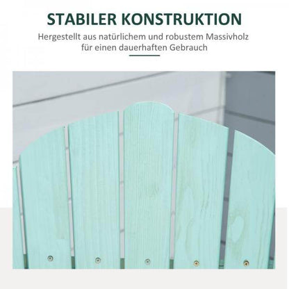 Adirondack-Gartenstuhl mit Fußstütze klappbar Gartenliege Outdoor Gartenmöbel Kiefernholz Grün - Palo24