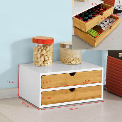 Kaffeekapsel Box | Aufbewahrungsbox | Schubladenbox Bambus | FRG180-WN - Palo24