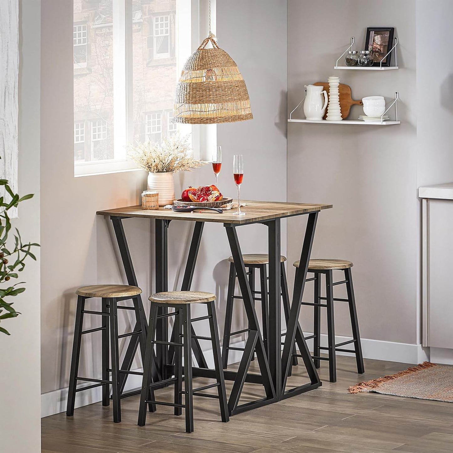 Esstisch mit 4 Stühlen | Klapptisch | 5-teilig Essgruppe | OGT24-N - Palo24