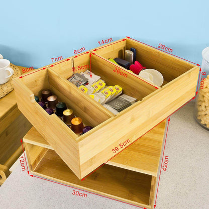 Kaffeekapsel Box | Kapselspender | Aufbewahrungsbox Bambus | FRG83-N - Palo24