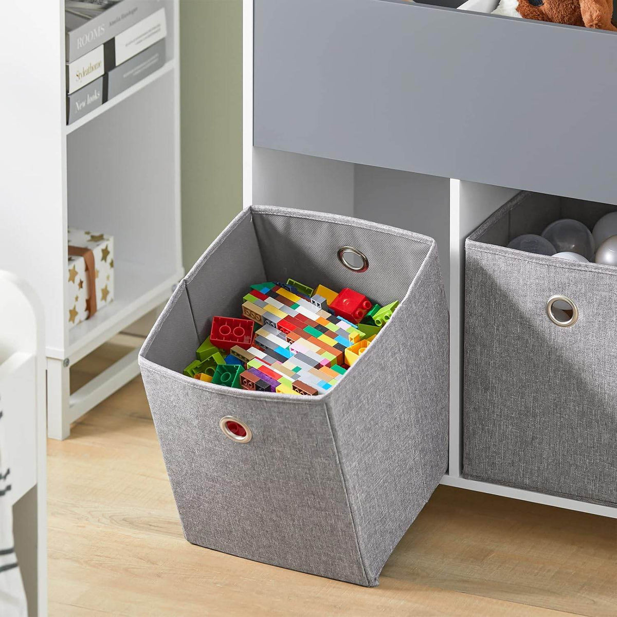 Kinderregal | Spielzeugregal | Aufbewahrungsregal für Kinder | KMB61-HG - Palo24