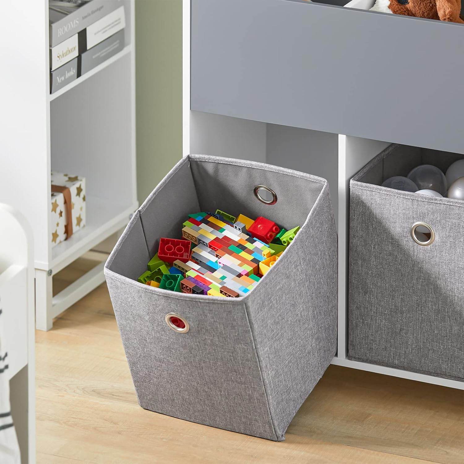 Kinderregal | Spielzeugregal | Aufbewahrungsregal für Kinder | KMB61-HG - Palo24